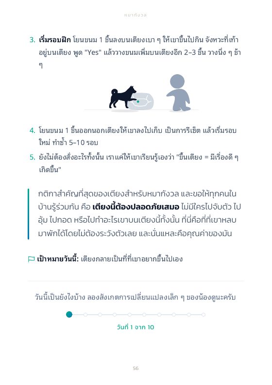 ทุกวันมีเป้าหมายชัด และแถบความคืบหน้า
